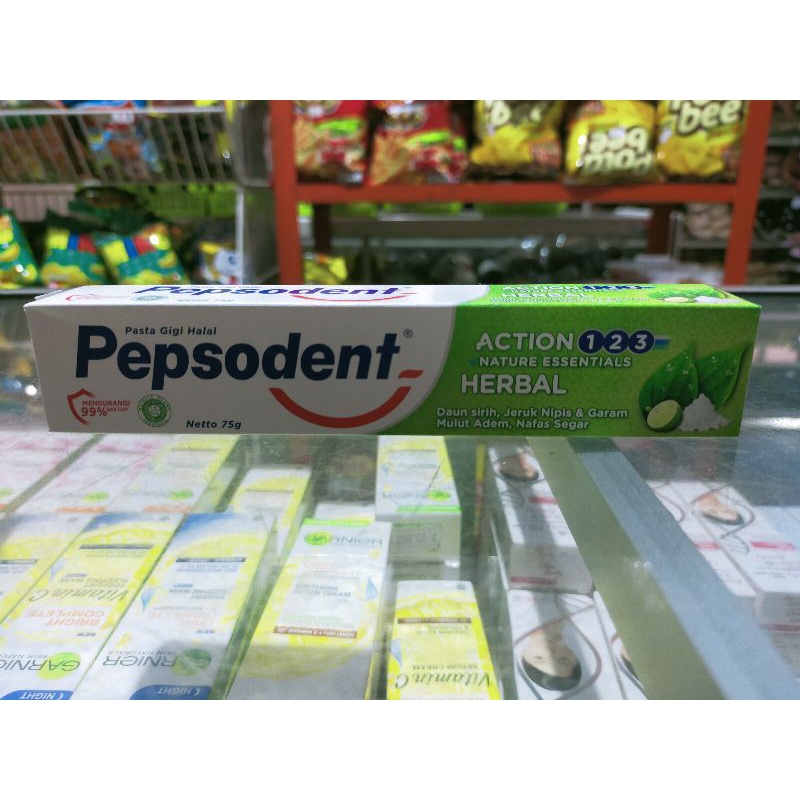 pepsodent herbal 75gr / pastagigi pepsodent herbal 75gr