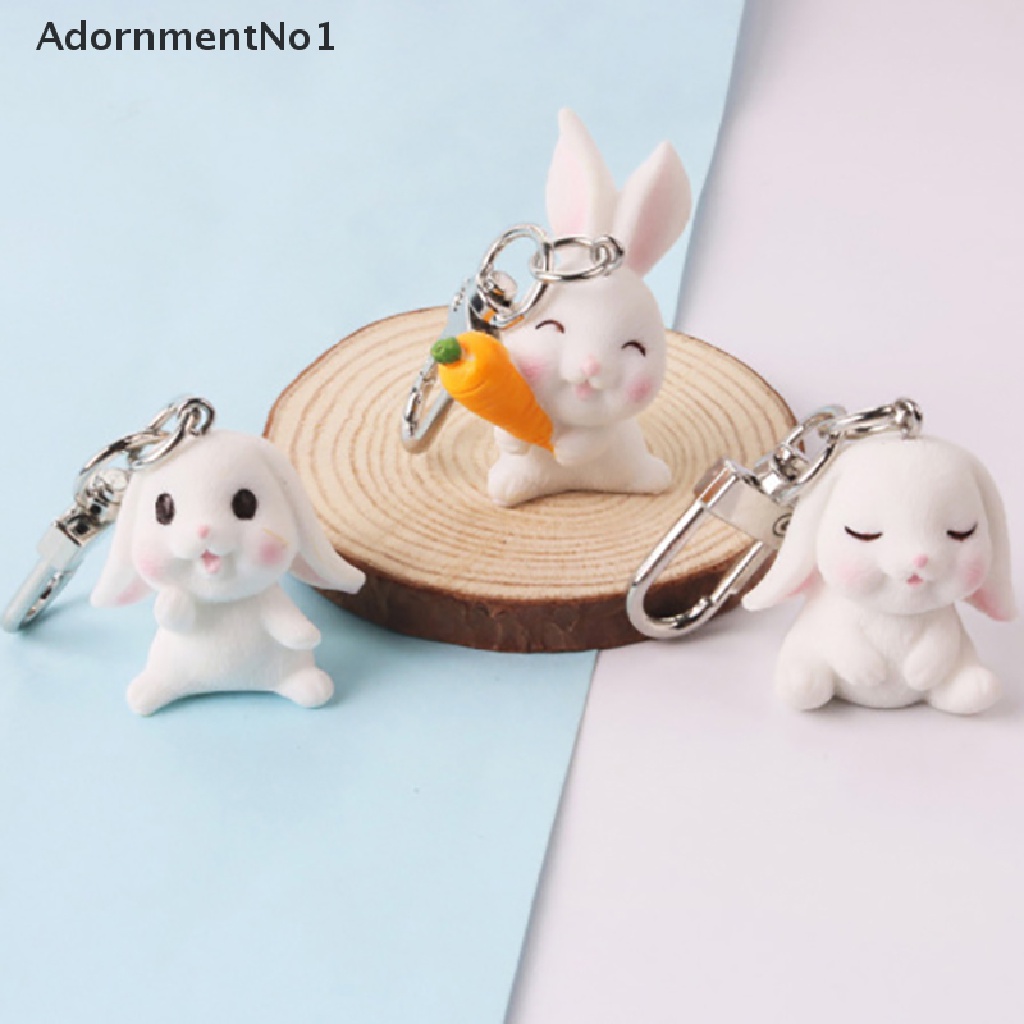 [AdornmentNo1] Cartoon Rabbit key Chain INS Girl Cute Car Key Chain Student Bag Pendant [new]