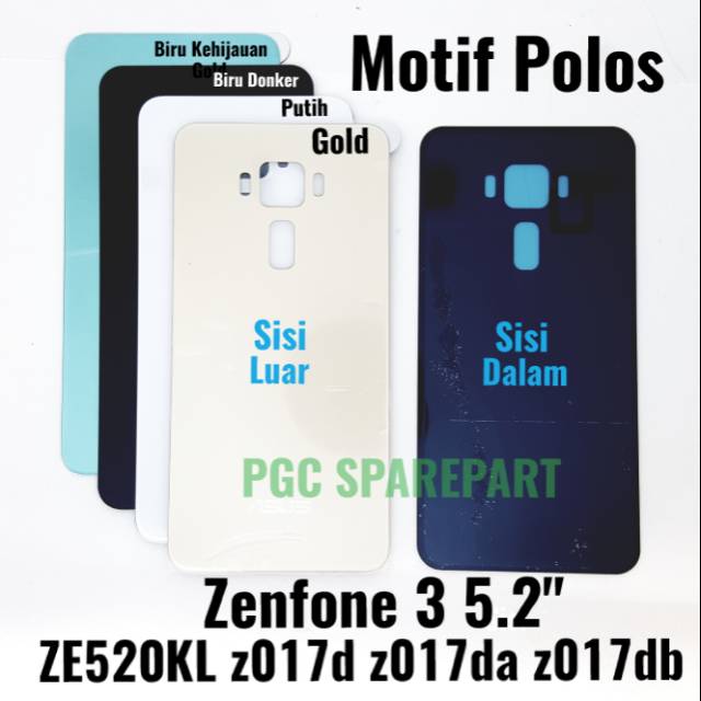 Ori Backdoor Polos Asus Zenfone 3 5 2 Ze520kl Z017d Z017da Z017db Back Case Cover Tutup Belakang Shopee Indonesia