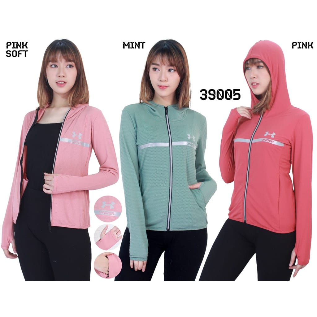 JAKET OLAHRAGA WANITA RUNNING IMPORT | 39005# | HOODIE SWEATER LADIES | TRAINING TRACKSUIT