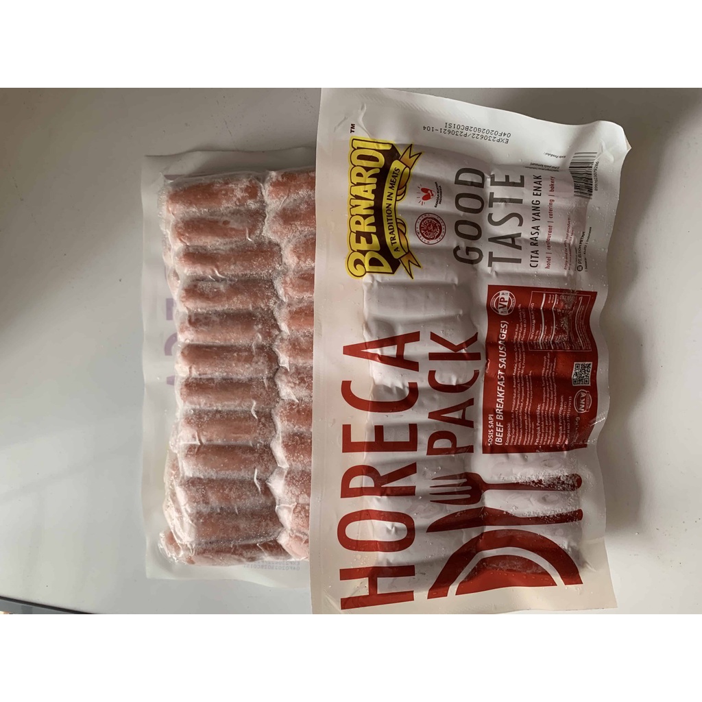 

BERNARDI SOSIS HORECA VP 1kg 48p breakfast beef sosis sapi