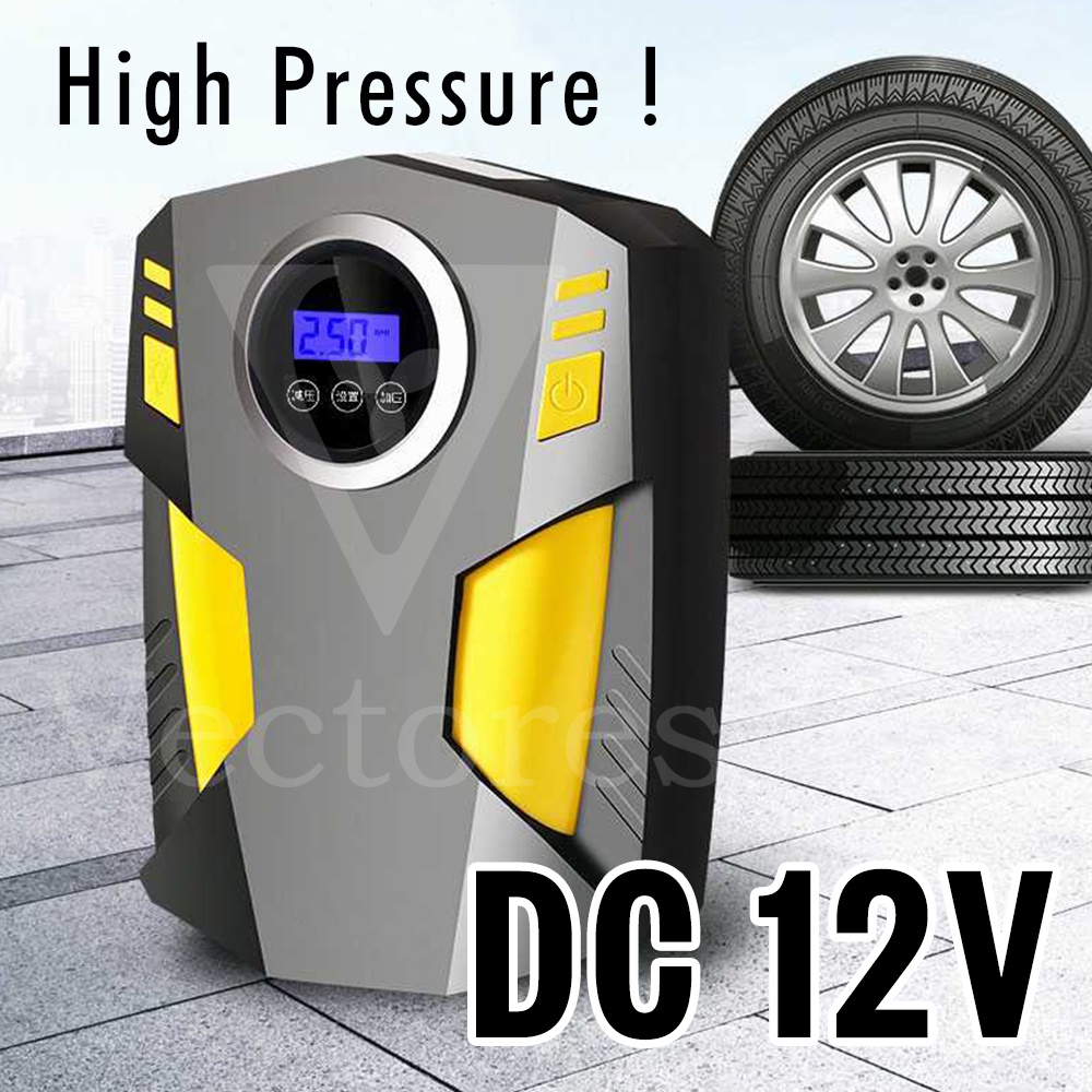 [ORIGINAL] Pompa Angin Ban Tyre Praktis Electric Elektrik Mobil Motor Truck Air Pump Inflator Kencang Premium Asli