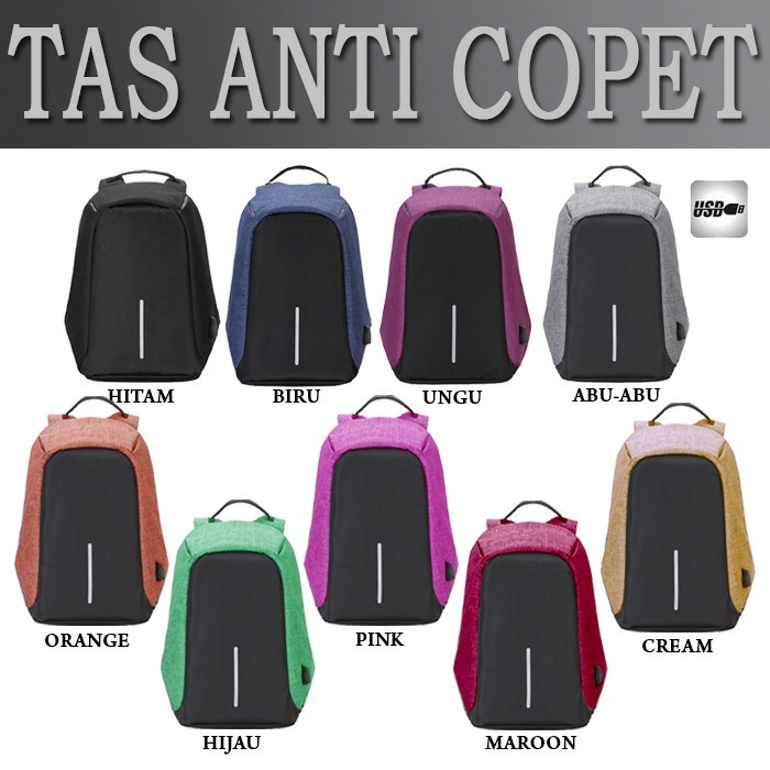 TAS PROMOSALETAS 3 IN 1 ransel BAGUS HITAM GEMBLOK laptop pria wanita MURAH GROSIR free ongk Y4B3