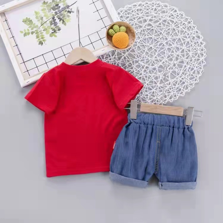 Setelan kaos Anak Laki Laki import/Setelan kaos anak kopea 2-5th