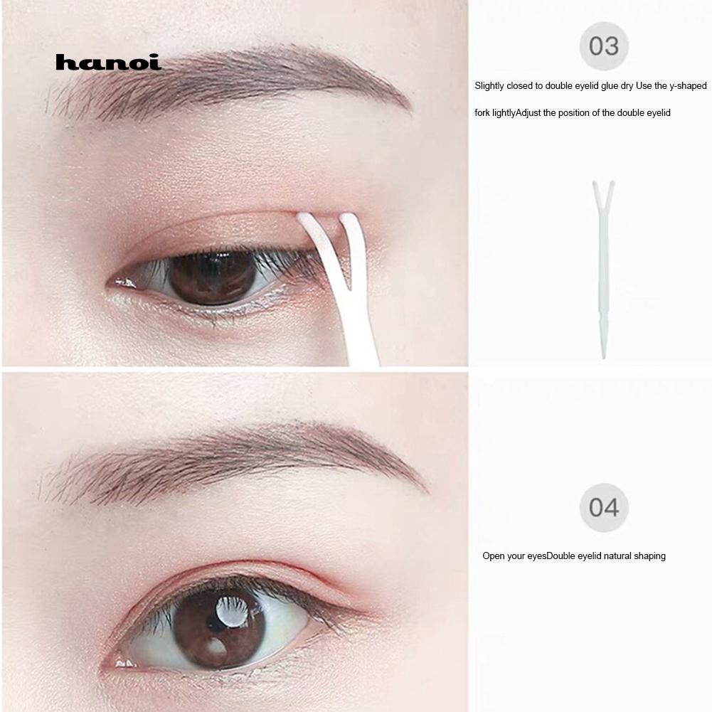 HN❤5Sheets Invisible Double Eyelid Tape Adhesive Sticker with Tweezers Spray Bottle