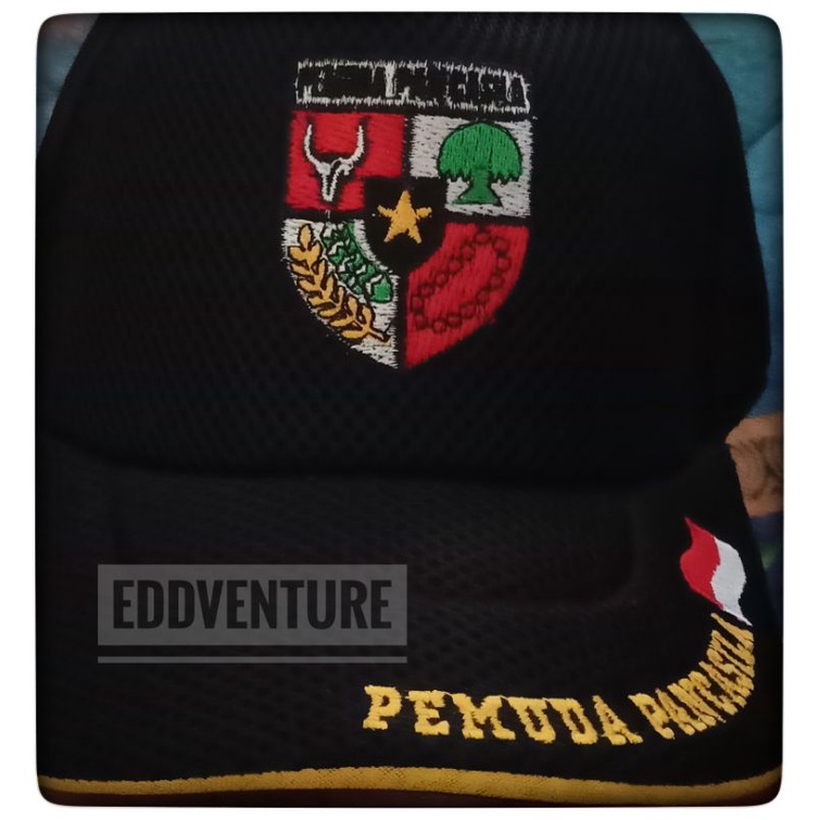 TOPI JARING PEMUDA PANCASILA / TOPI JALA PEMUDA PANCASILA / TOPI JARING PP / TOPI JALA PP / TOPI JARING HITAM PP / TOPI JALA PP / TOPI MURAH / GROSIR TOPI / TOPI ABG HITAM / TOPI BORDIR ABG / TOPI ABG / TOPI LAPANGAN / TOPI HITAM BORDIR