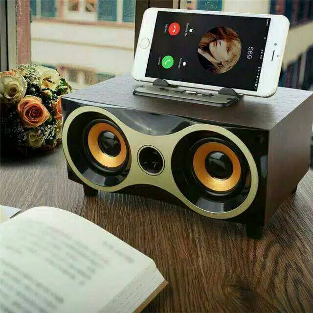 SPEAKER WIRELESS BLUETOOTH MITSUYAMA MS-4020BT RADIO FM KARAOKE SALON AKTIF PORTABLE USB MOTIF KAYU