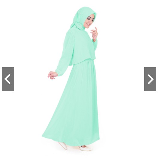 Fifi Fashion Long Dress Tangan Panjang Wanita Muslim Model terbaru -Laras