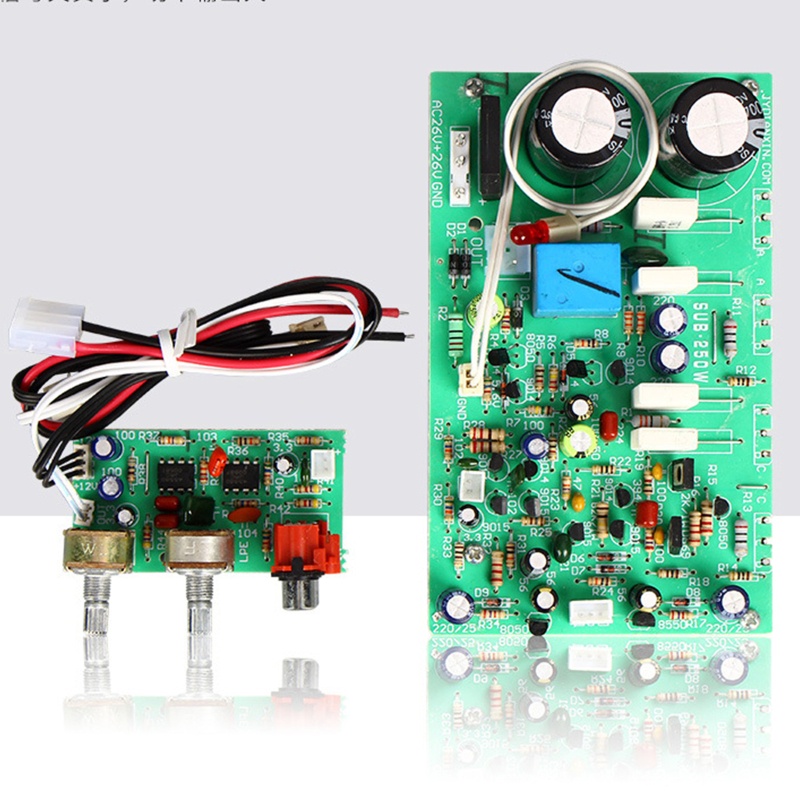 Gro SUB250W HiFi Amplifier Board 4558op Ampli 250W Max Output Subwoofer Amplifier Board Untuk Penggemar DIY