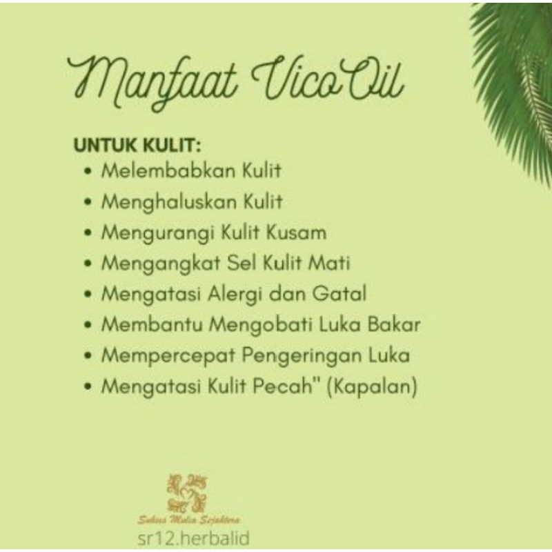 Imun Booster VICO ( VIRGIN COCONUT OIL ) SR12 /VICO/ MINYAK KELAPA MURNI