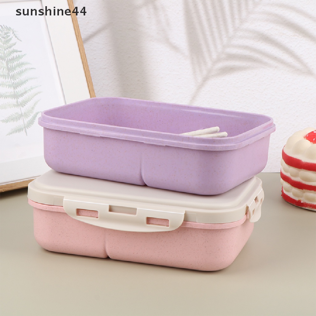 Sunshine Kotak Makan Bento Bahan Wheat Straw Untuk Microwave