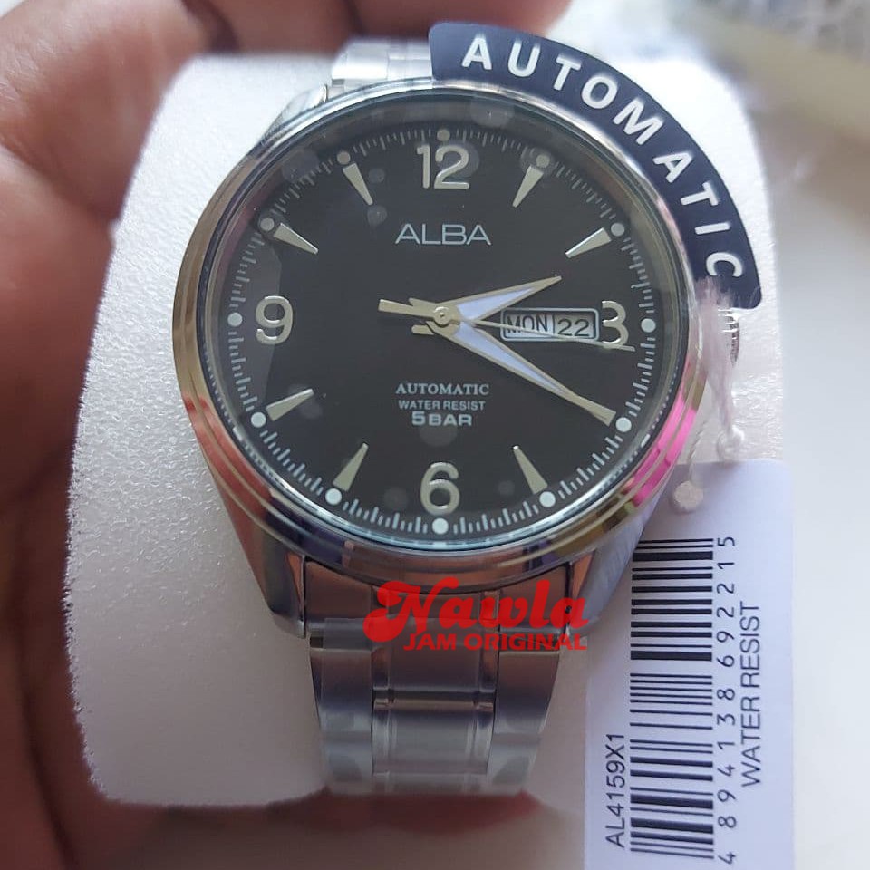 Alba Automatic AL4159X1 Analog Black Dial - Jam Tangan Pria AL4159