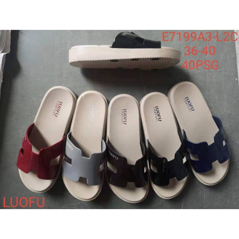 SANDAL SELOP JELLY WANITA LUOFU