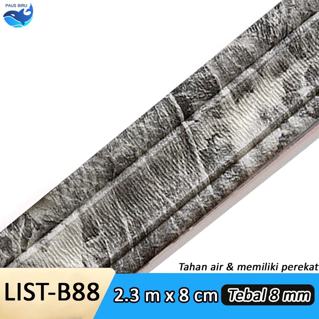 Wallpaper List Foam Wallborder Foam 3D / Wall Border List / List dinding 3D 2.3 Meter-LIST B88