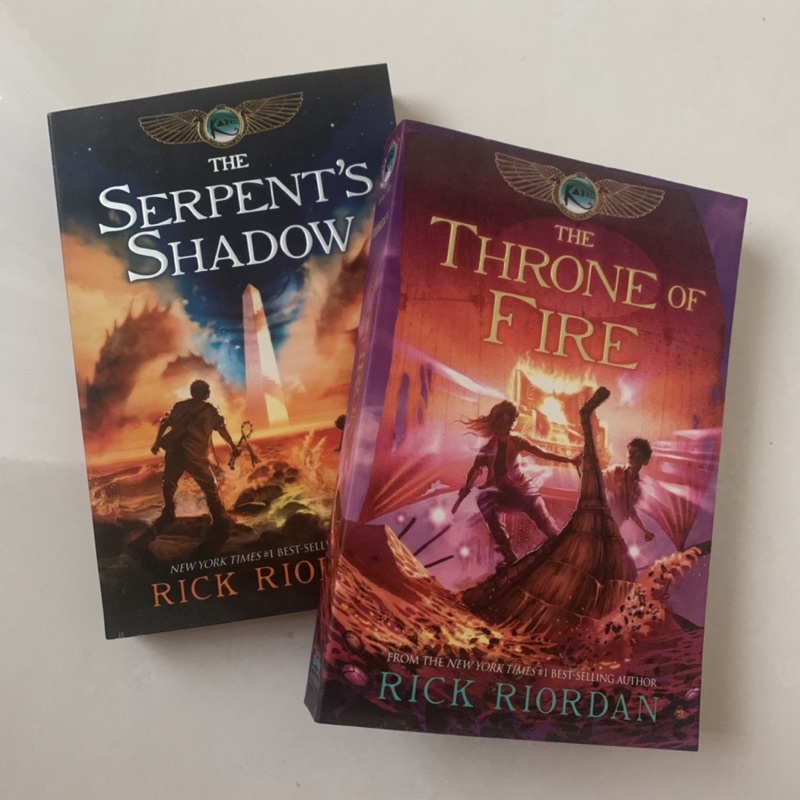 PRELOVED ENGLISH BOOKS the kane chronicles book two & three: the serpent’s shadow & the throne of fi