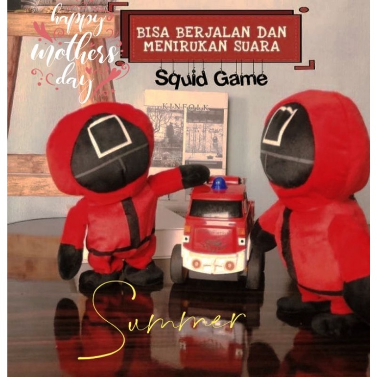 Boneka Anak Squid Game Korea New Jumbo Bisa Jalan Rekam Suara 24 Lagu Kesayangan Anak