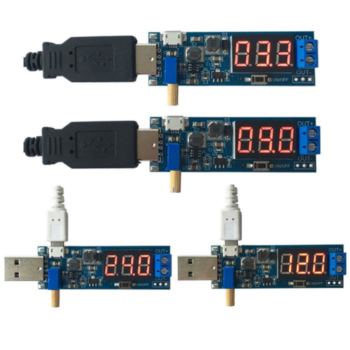 Modul USB Adjustable Step up down Input DC 3.5-12V Output DC 1.2-24V