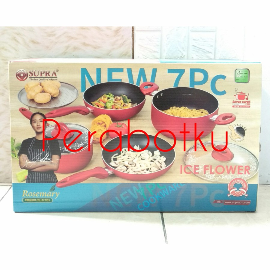 Panci Set Supra 7 Pcs Rosemary / Cookware Set / Alat Masak Set