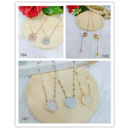 Kalung Titanium Permata Perhiasan Fashion X186