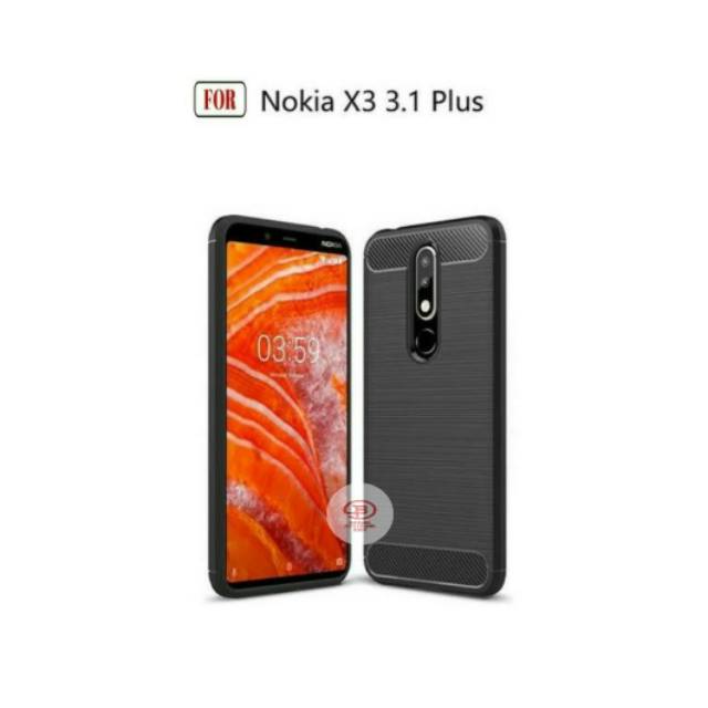 Case Nokia 3.1 Plus Soft Case Ipaky Black Carbon