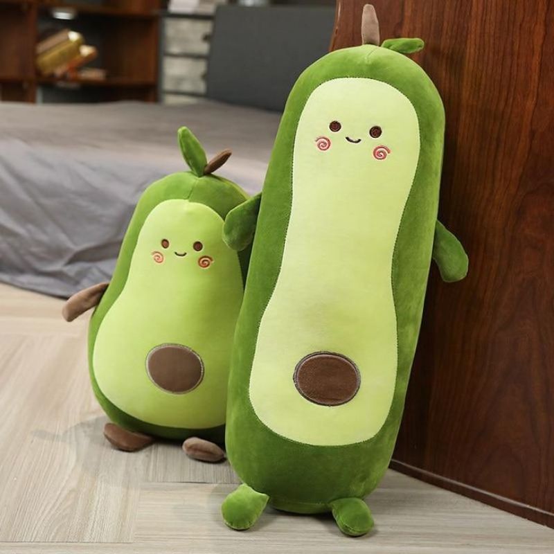 Boneka Bantal Dan Guling Buah Avocado Jumbo/Bantal Boneka Mr Avocado Lucu Bahan Lembut