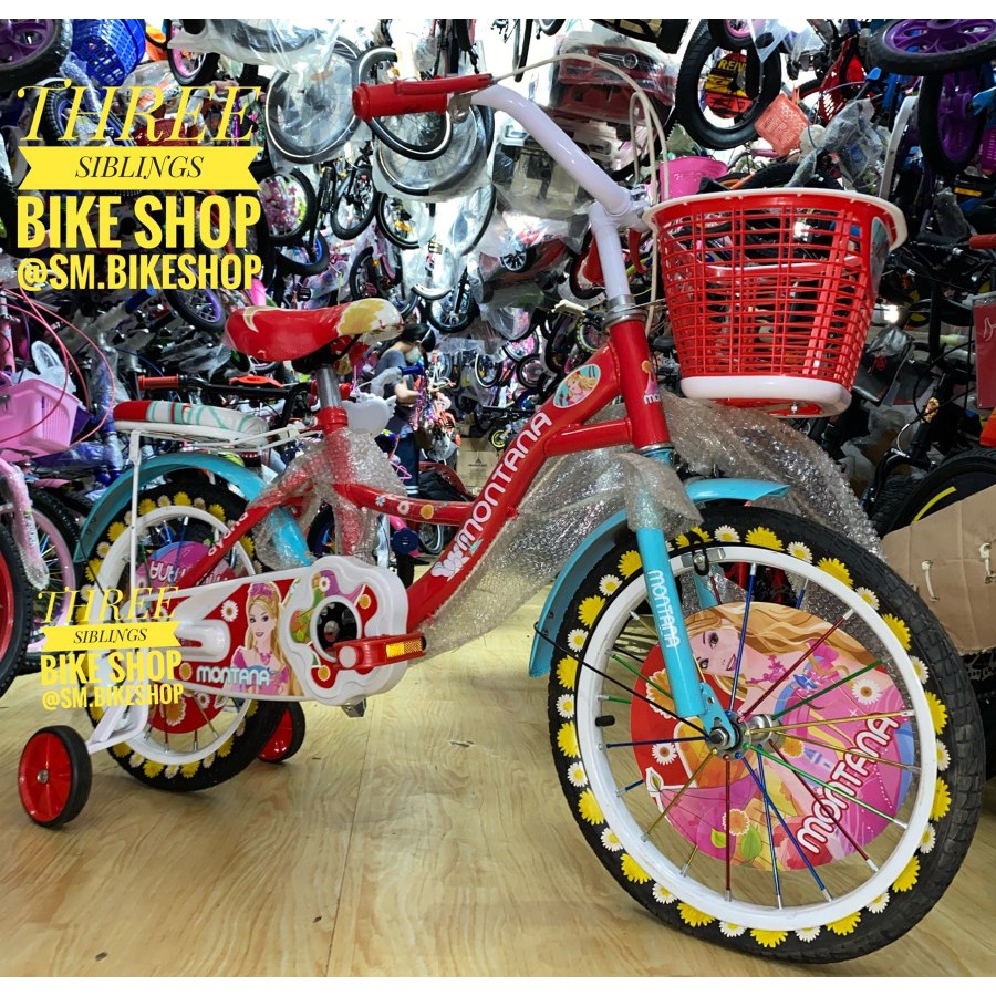 SEPEDA MINI ANAK PEREMPUAN MONTANA 16 INCH WARNA MERAH