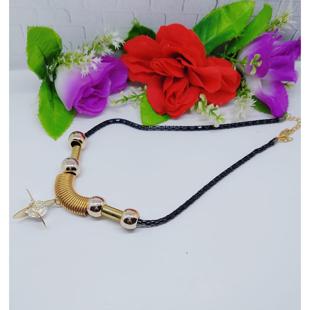 Aksesoris kalung fashion kalung elegan kalung hijab aksesoris cantik kalung daun elegan cantikA22-24