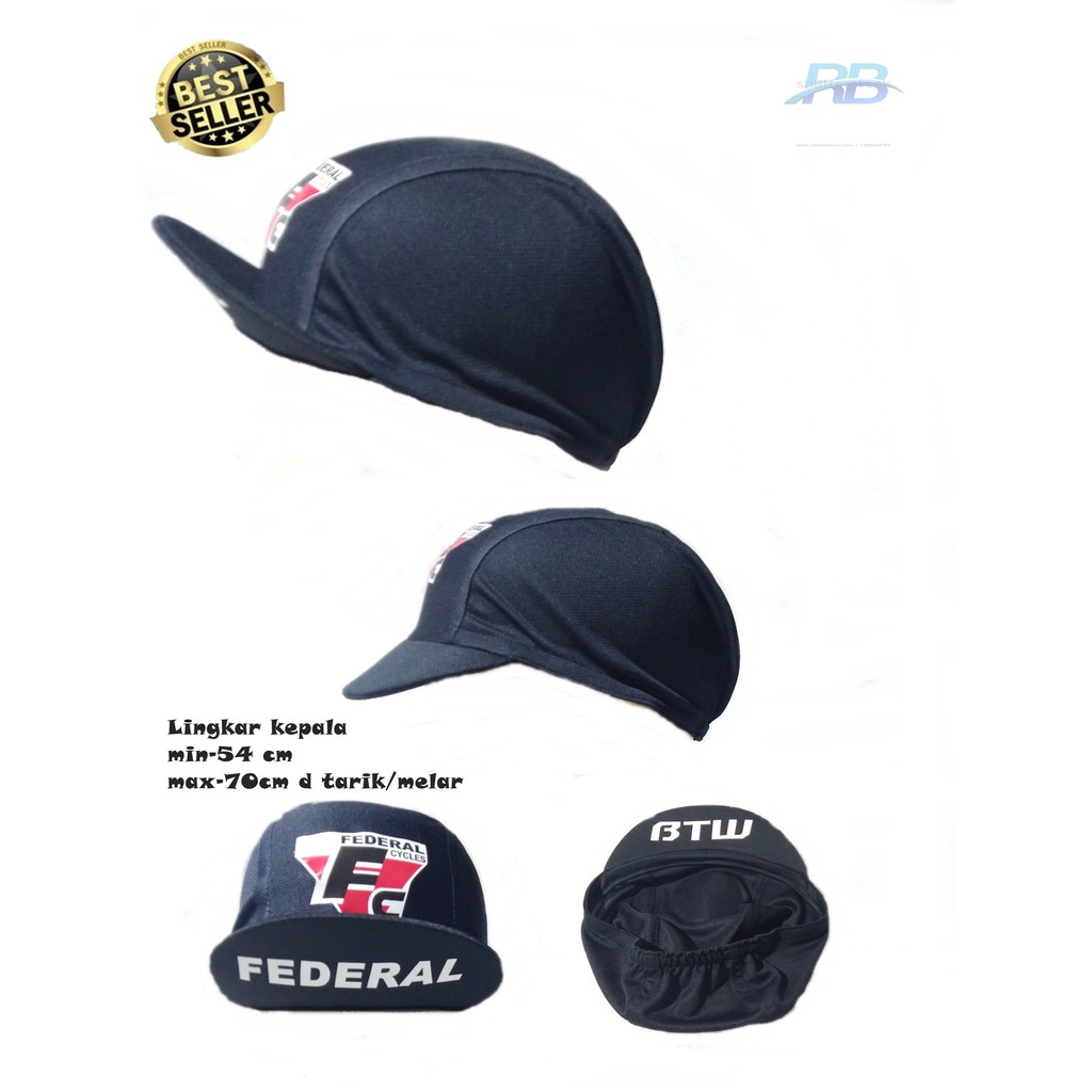 cycling cap topi sepeda federal touring bromthon mtb roadbike