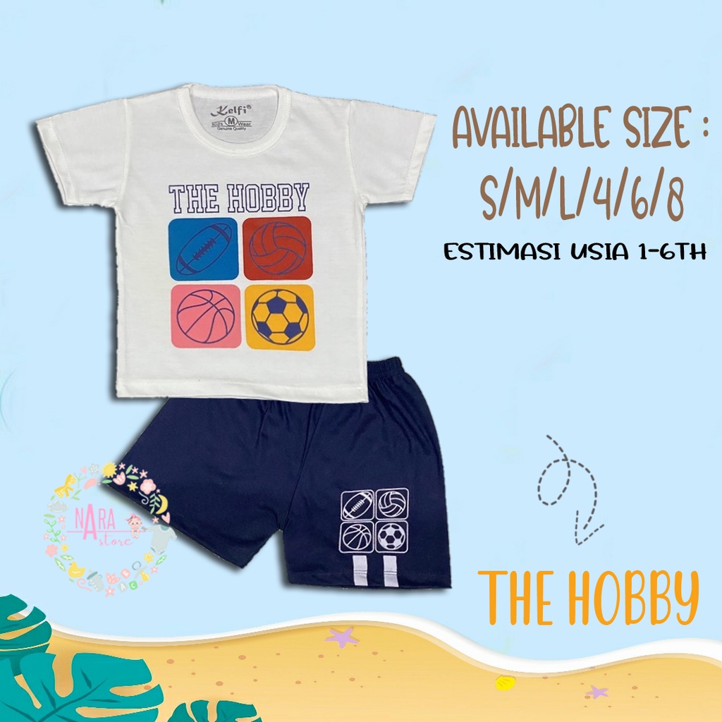 Setelan Anak Cowok 1-8 tahun The Hobby Series/Setelan Anak Kelfi/baju anak murah/Baju anak laki-laki-The hobby
