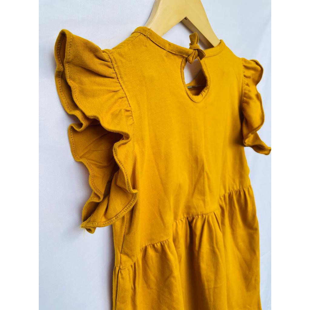 Dress Anak Lily Warna Mustard Dress Anak Murah Neeca Kiddos Size 1-5 Tahun