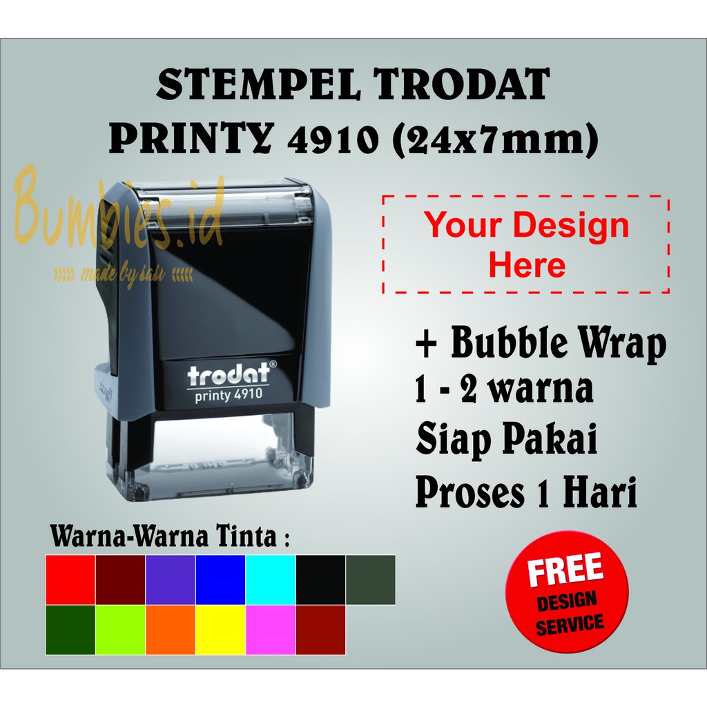 

Stempel Praktis Trodat 4910 (24x7mm) Stempel Nama Stempel Dokter Stempel Toko