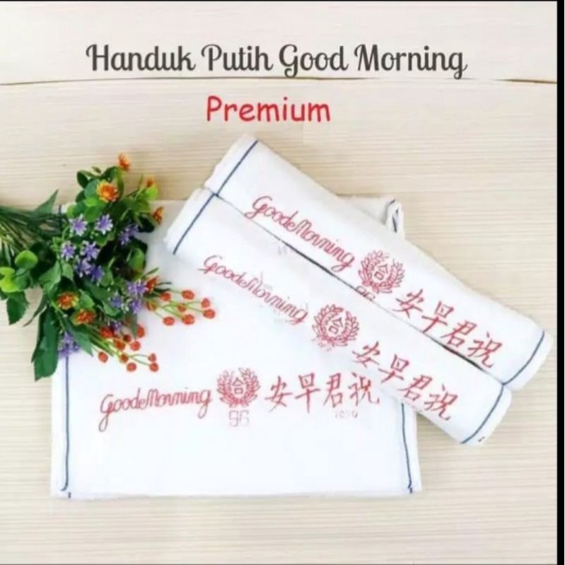 [[1Pcs]] Handuk GOOD MORNING Bagus // Handuk GM Putih Bagus