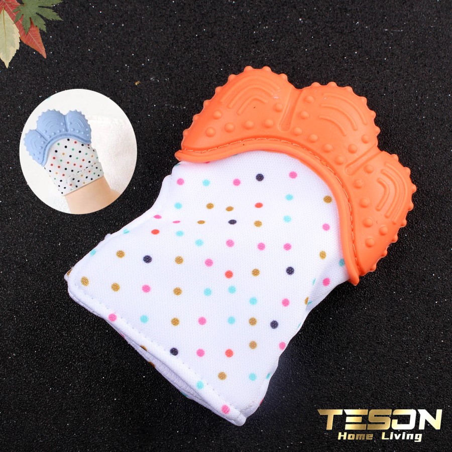 Sarung Tangan Gigitan Bayi Baby Mitten Teether Glove Silicone BPA Free