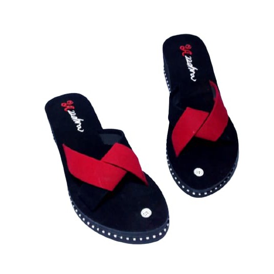 Sandal Wedges Wanita Tali Lilit Suede Etnik