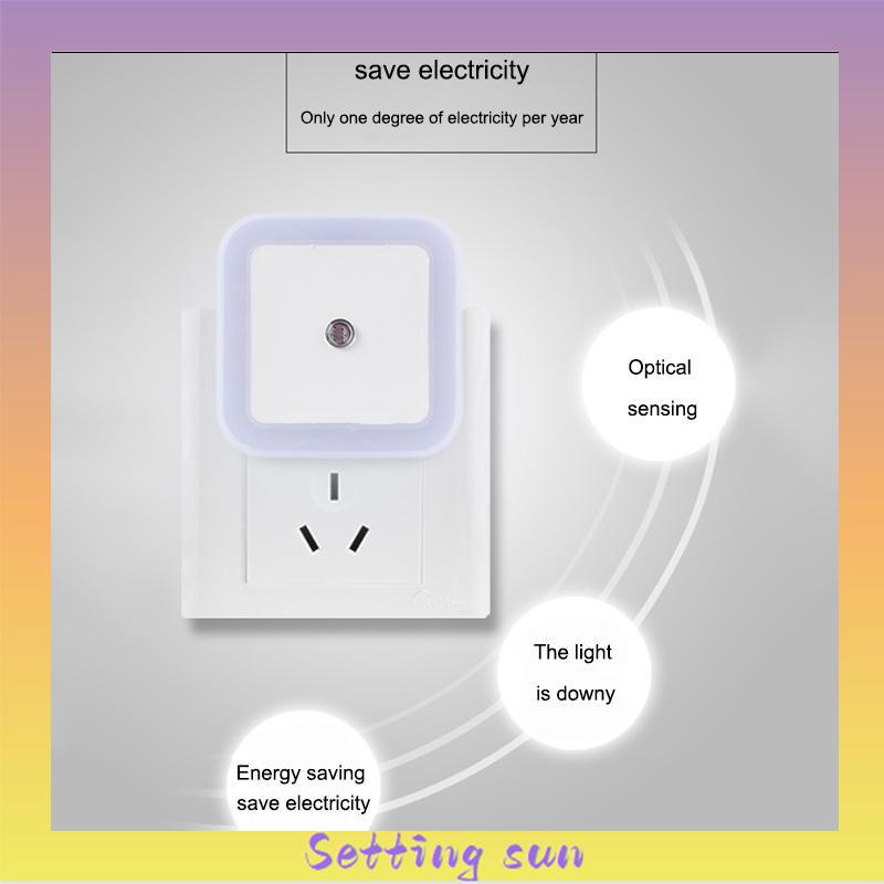 Induksi Night Light Control Plug-In Cerdas Cahaya Cahaya Lampu Lampu Bulat Ledut Bulat TN