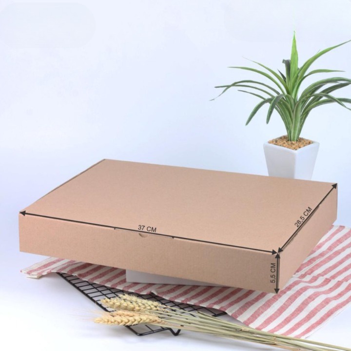 

25 pcs Box Cokelat Polos Dan Tray Kemasan Kue Pie Kardus Die Cut Packaging Hampers Kotak Donat Mini Muat 12 pcs