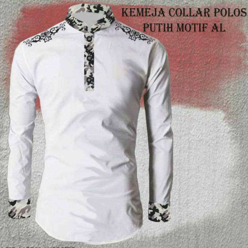 kemeja koko motif loreng/army