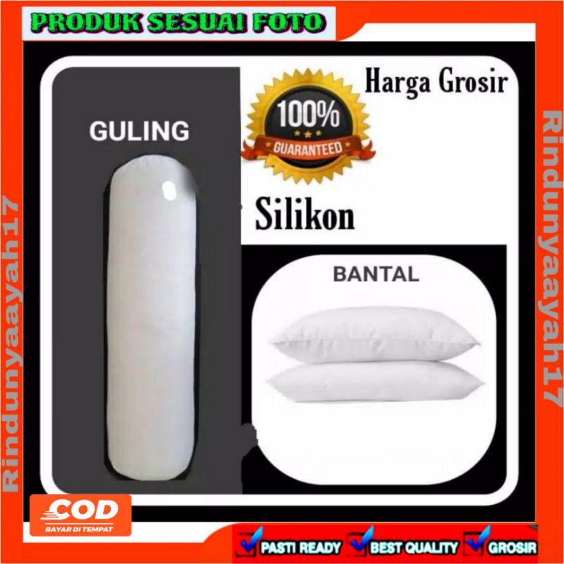 Bantal Hotel silikon Super Empuk isi 2 Bantal 1 Guling