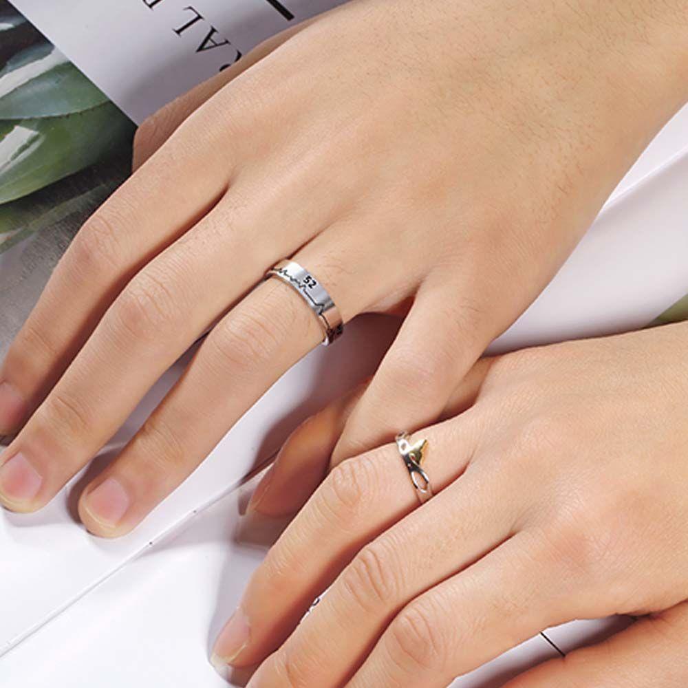 Mxbeauty Cincin Terbuka Niche Kepribadian52Hz Klasik Tembaga Vintage Knuckle Ring