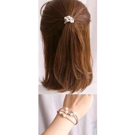 [MS108] KCR 15 - Ikat Rambut Karet Elastis Untuk Wanita Dewasa Anak Gaya Casual Fashion Korea