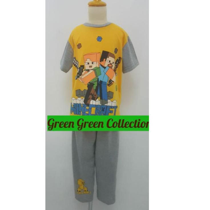 ♬ Piyama Kaos Anak Premium Minecraft ۞