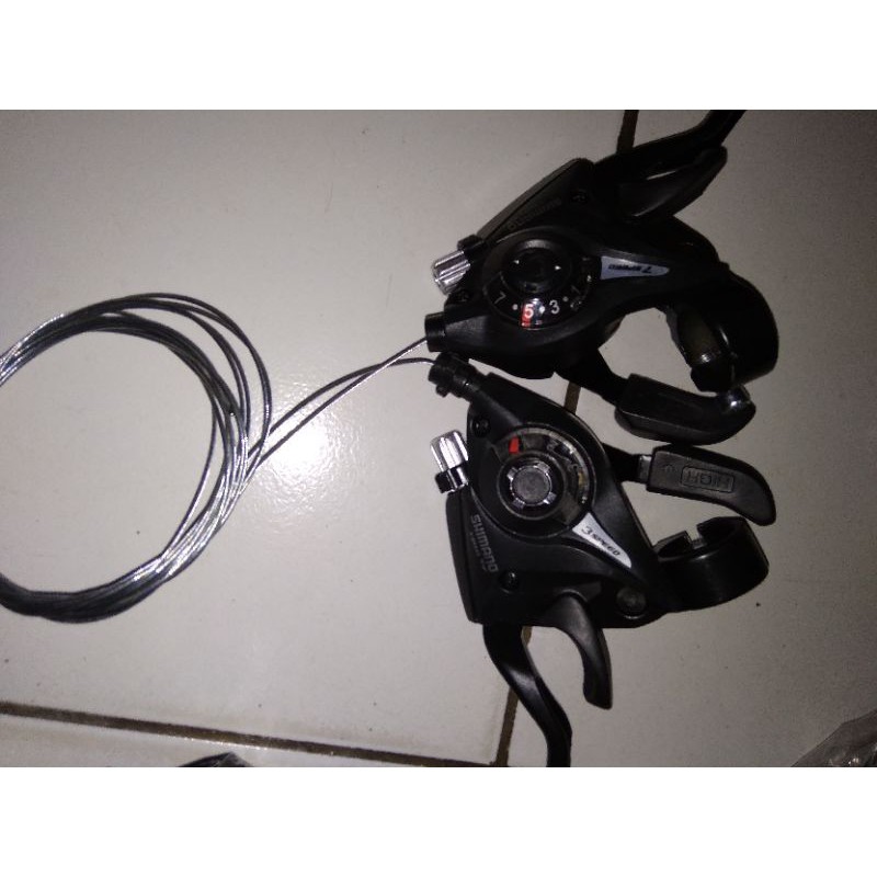 shifter Shimano 7 speed sepasang