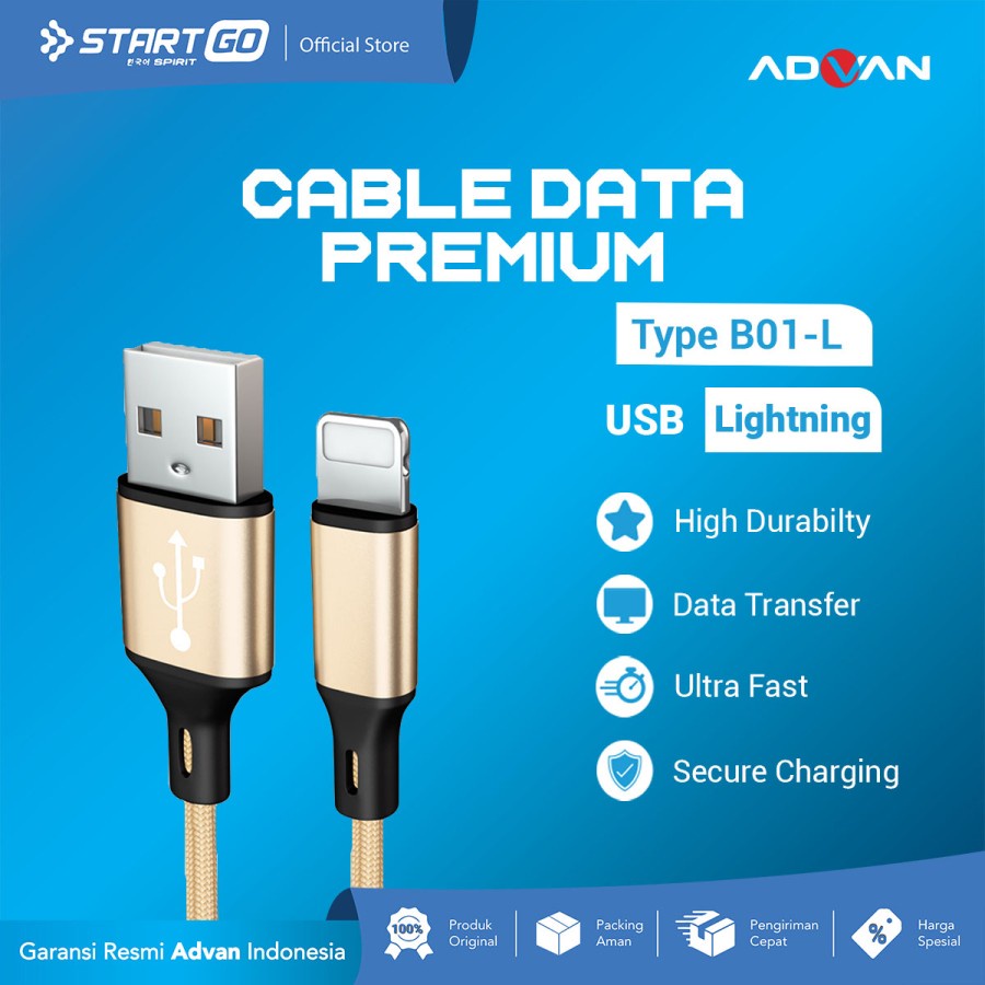 Kabel Data PREMIUM ADVAN STARTGO B01-L Lightning - Advan START GO B01L