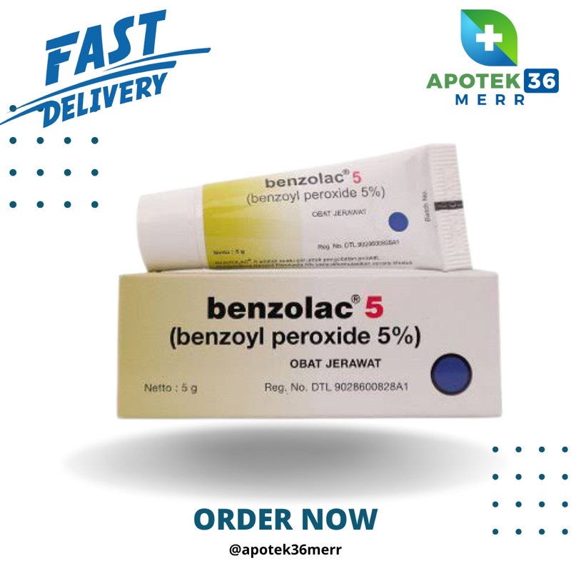 Benzolac 5% GEL 5Gram Obat Jerawat