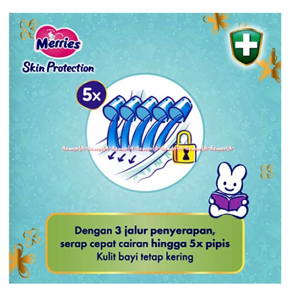 Merries Pants Skin Protection M50 Popok Celana Daya Serap Tinggi Large M 5P0 pcs Merie Celana Pant Meries Merrys Medium