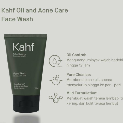 KAHF Skincare Cowok Halal (BPOM) Face Wash/Serum Jenggot/Eau de Toilette/Triple Protection Sunscreen Moisturizer 30 ml