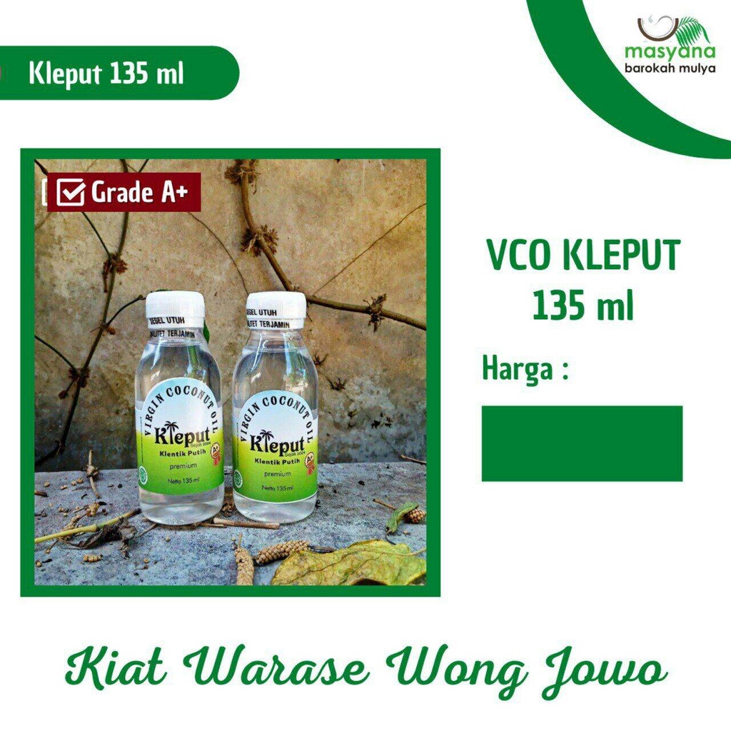 

Klentik Putih (Kleput) 135 ml Virgin Coconut Oil (VCO) Minyak Kelapa Murni Grade A+ 100% Pure