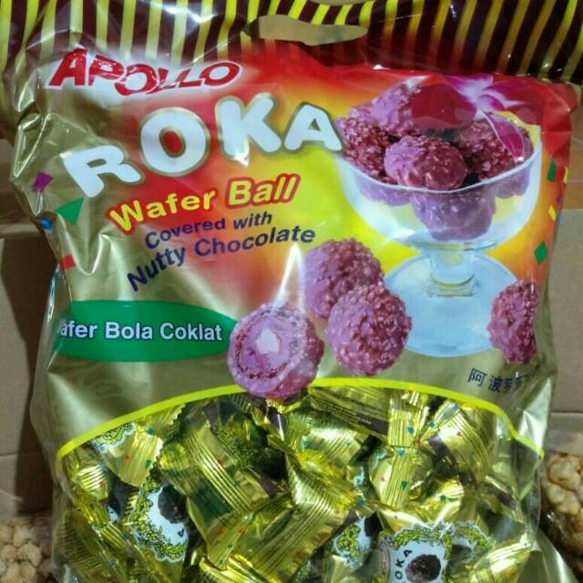 

Apollo Roka Wafer Bola Coklat isi 80pcs