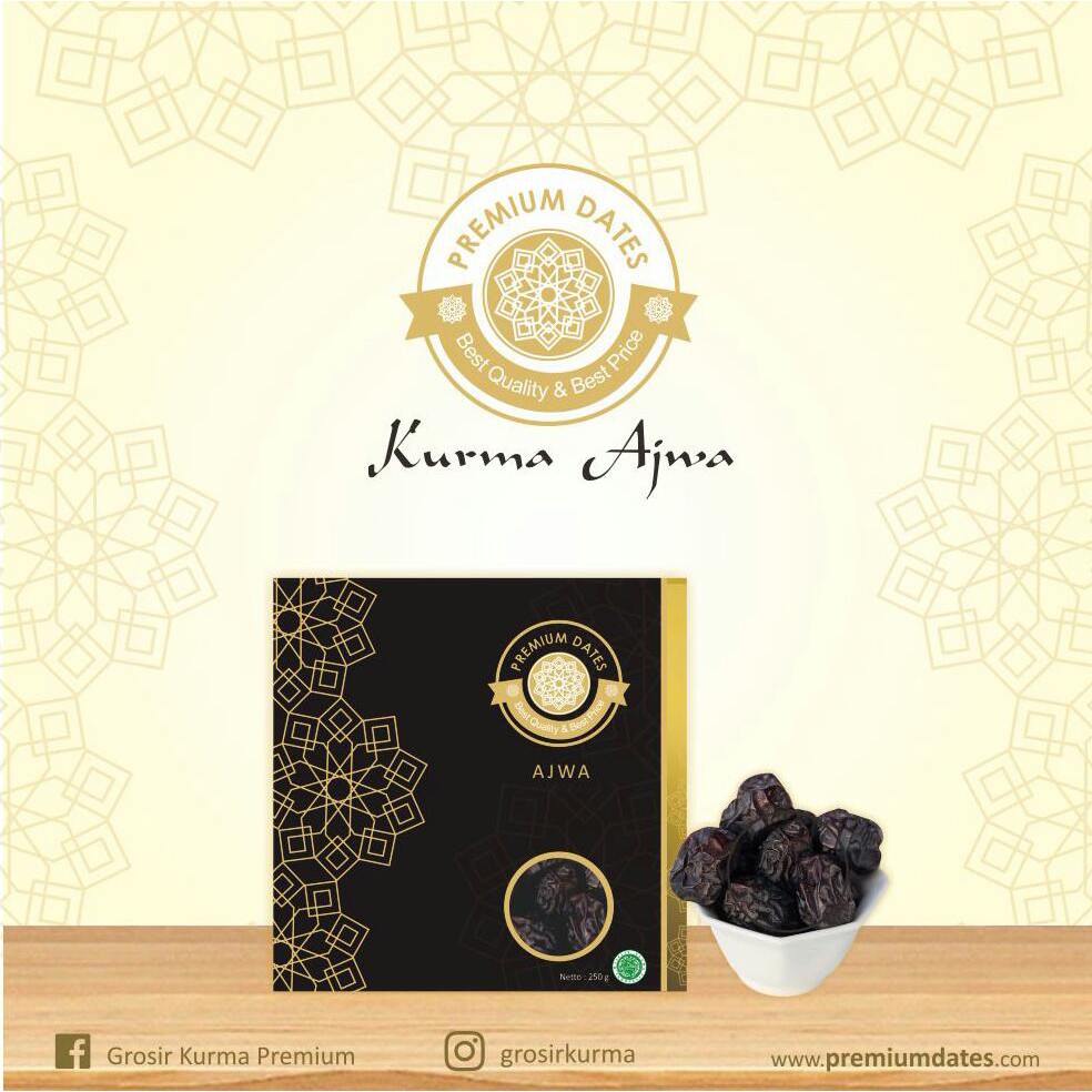 

Premium Dates" Kurma Ajwa (Kurma Nabi)_250 gram