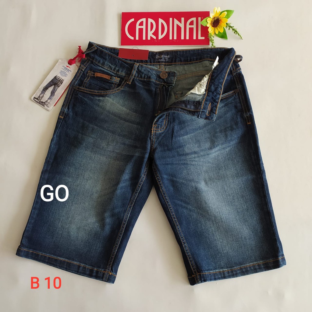 gof 35-CBV CARDINAL JEANS Celana Pria Celana Pendek Bermuda Casual Sobek Slimfit Reguler Fit Reguler